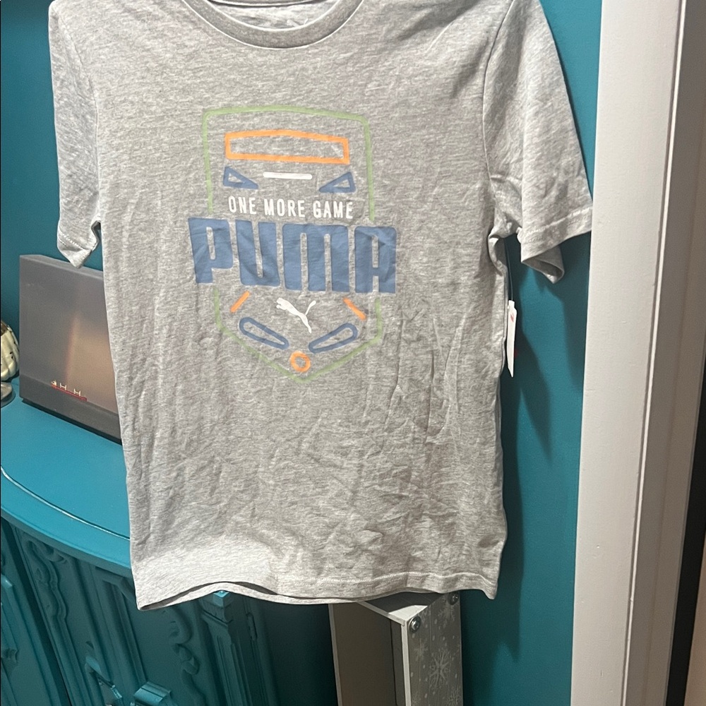 Puma Kids Light Gray 'One More Game' Tee